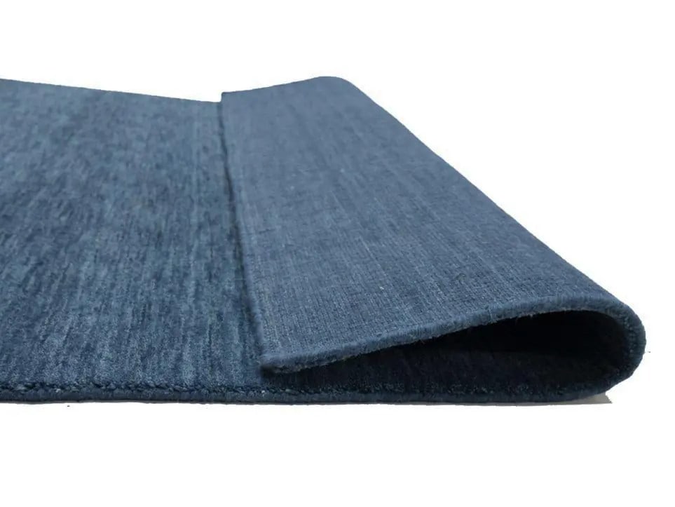 Handloomed solid wool rug oriental carpet - 12