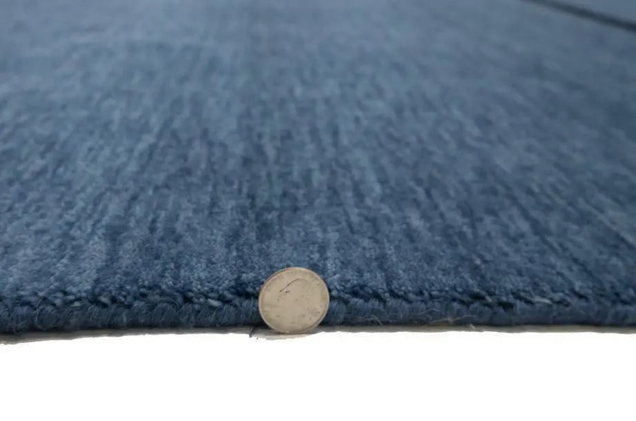 Handloomed solid wool rug oriental carpet - 14