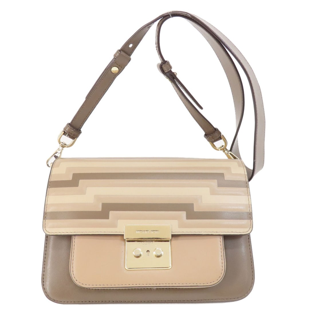 Kors Logo Leather Shoulder Bag: Kors Logo Leather Shoulder Bag The Kors Logo Leather Shoulder Bag boasts a timeless design with its beige leather exterior and iconic logo detailing. Crafted from high-quality leather, this shoulder b