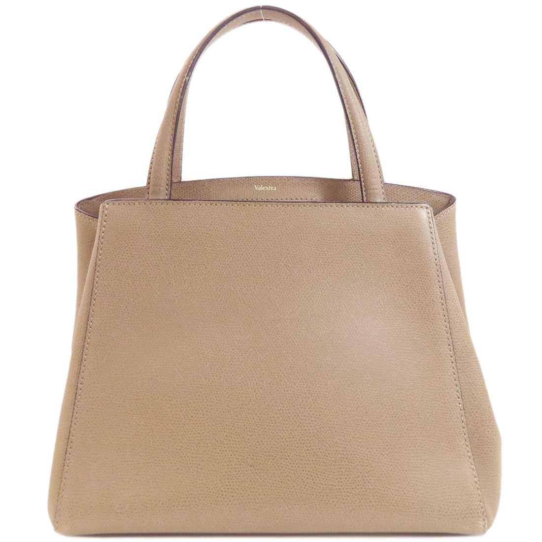 Calf Handbag: Calf Handbag Calf handbag in brown exterior with Valextra style. Bearer of a distinctive calf leather finish, this handbag offers a classic look and feel. Its simple yet elegant design makes it a time