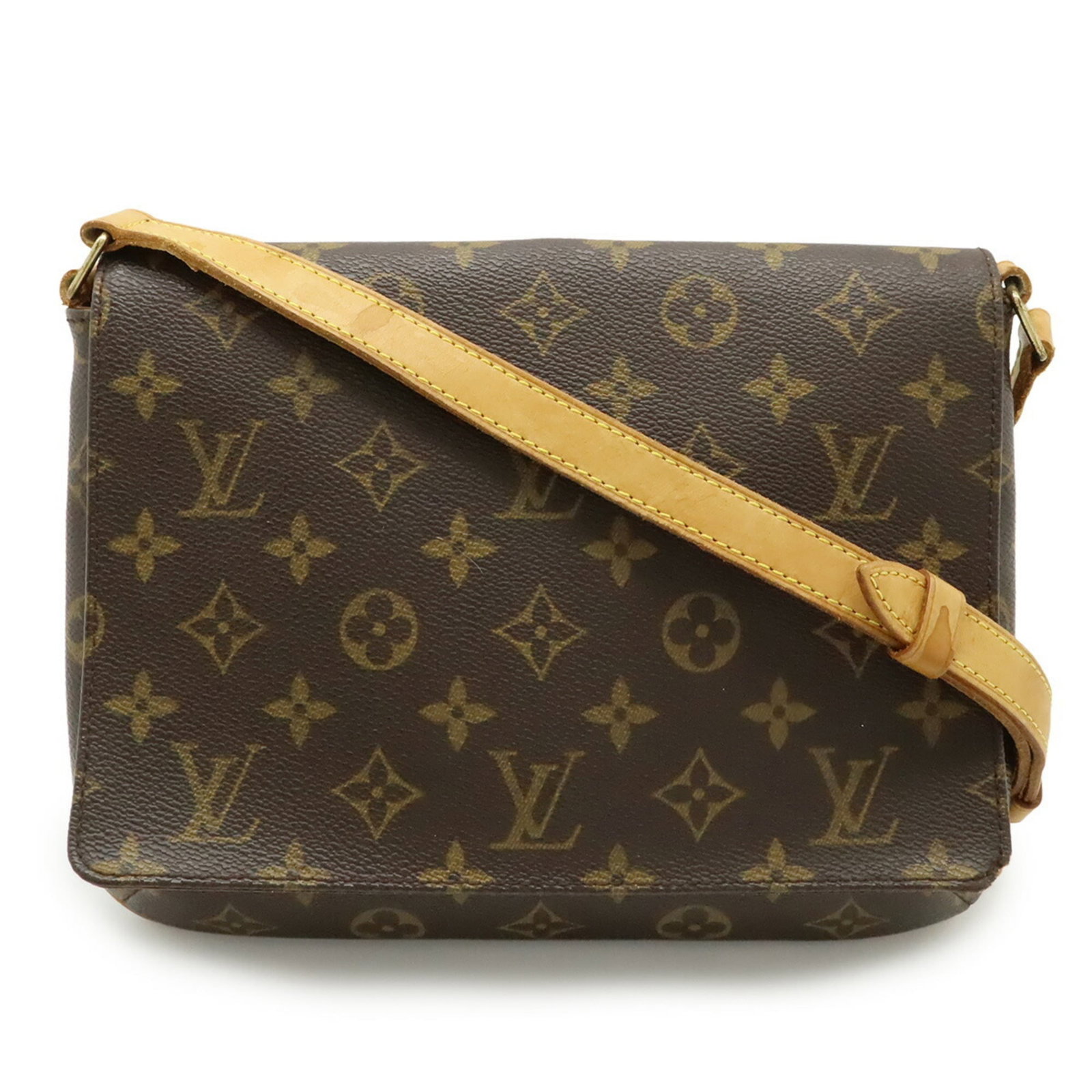 Louis Vuitton Shoulder Bag Monogram: Louis Vuitton Shoulder Bag Monogram The Louis Vuitton Shoulder Bag Monogram in brown features the iconic monogram pattern, adding a touch of luxury to any outfit. With its classic design and spacious