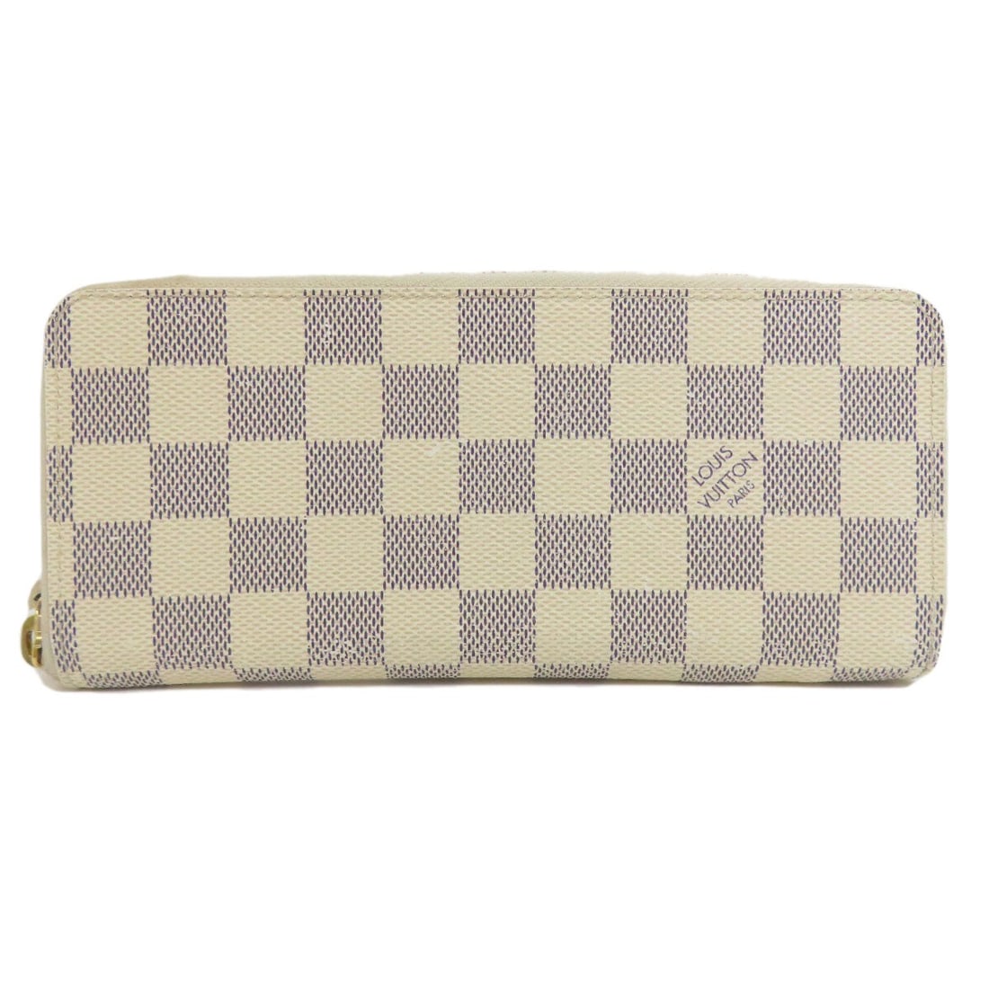 Wallet for men Louis Vuitton with coin pocket: Wallet for men Louis Vuitton with coin pocket Azur Damier canvas wraps around this Louis Vuitton long wallet, featuring a classic design with a coin pocket for added functionality. The white exterior 