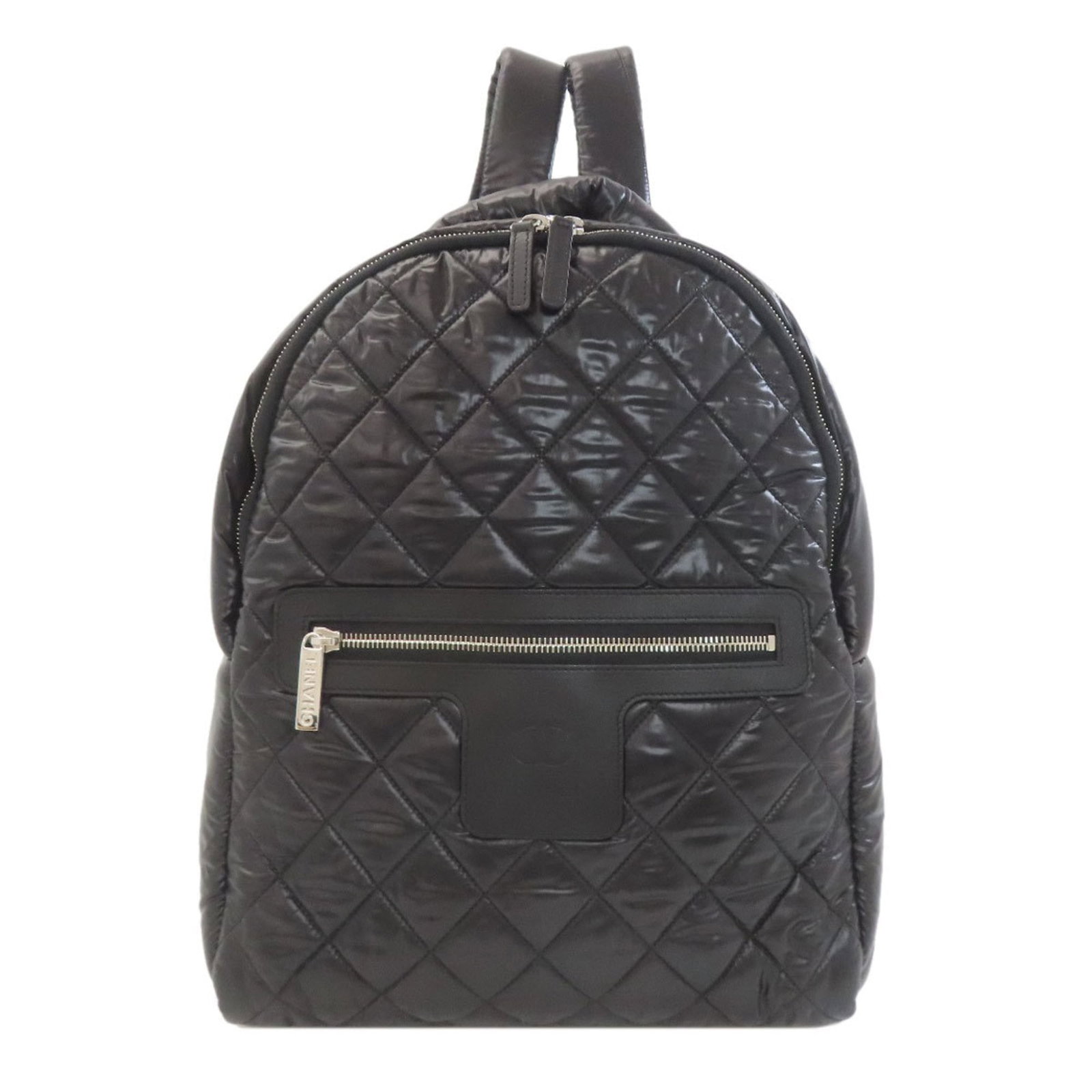 Chanel Backpack Nylon: Chanel Backpack Nylon Black Chanel Backpack Nylon in excellent used condition. This classic backpack features durable nylon material and measures 33cm x 28cm x 12cm, making it a practical and stylish 