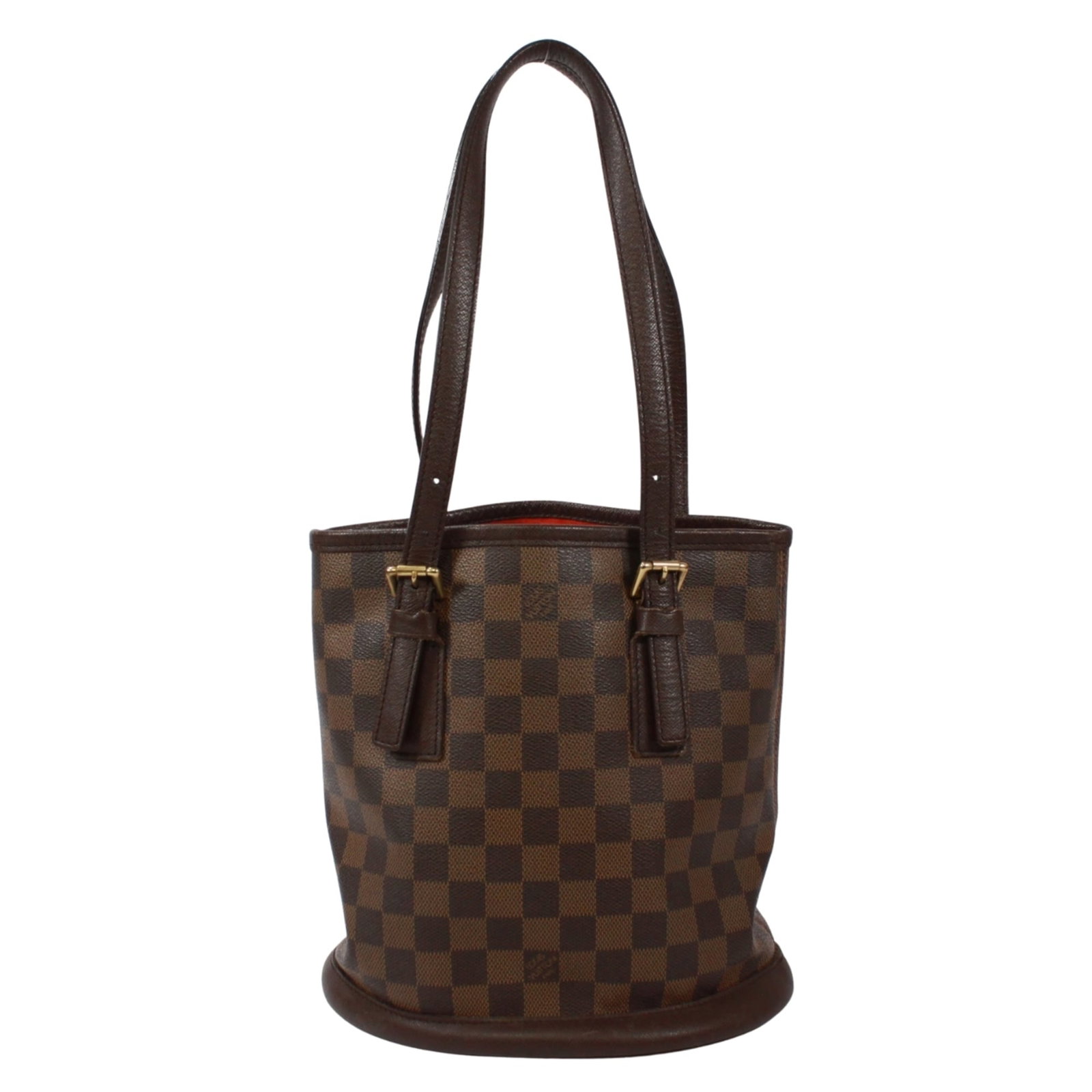 Louis Vuitton Handbag Damier Canvas: Louis Vuitton Handbag Damier Canvas Damier Canvas Brown Louis Vuitton Handbag - A classic design with subtle signs of wear. This used handbag features the iconic Damier pattern in brown and has a size