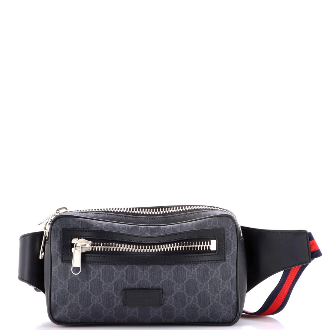 Coated canvas small bag belt zip soft gucci gg: Coated canvas small bag belt zip soft gucci gg Soft and stylish, this Gucci GG coated canvas small bag belt zip features a sleek black exterior with silver hardware. With its compact size and adjustab