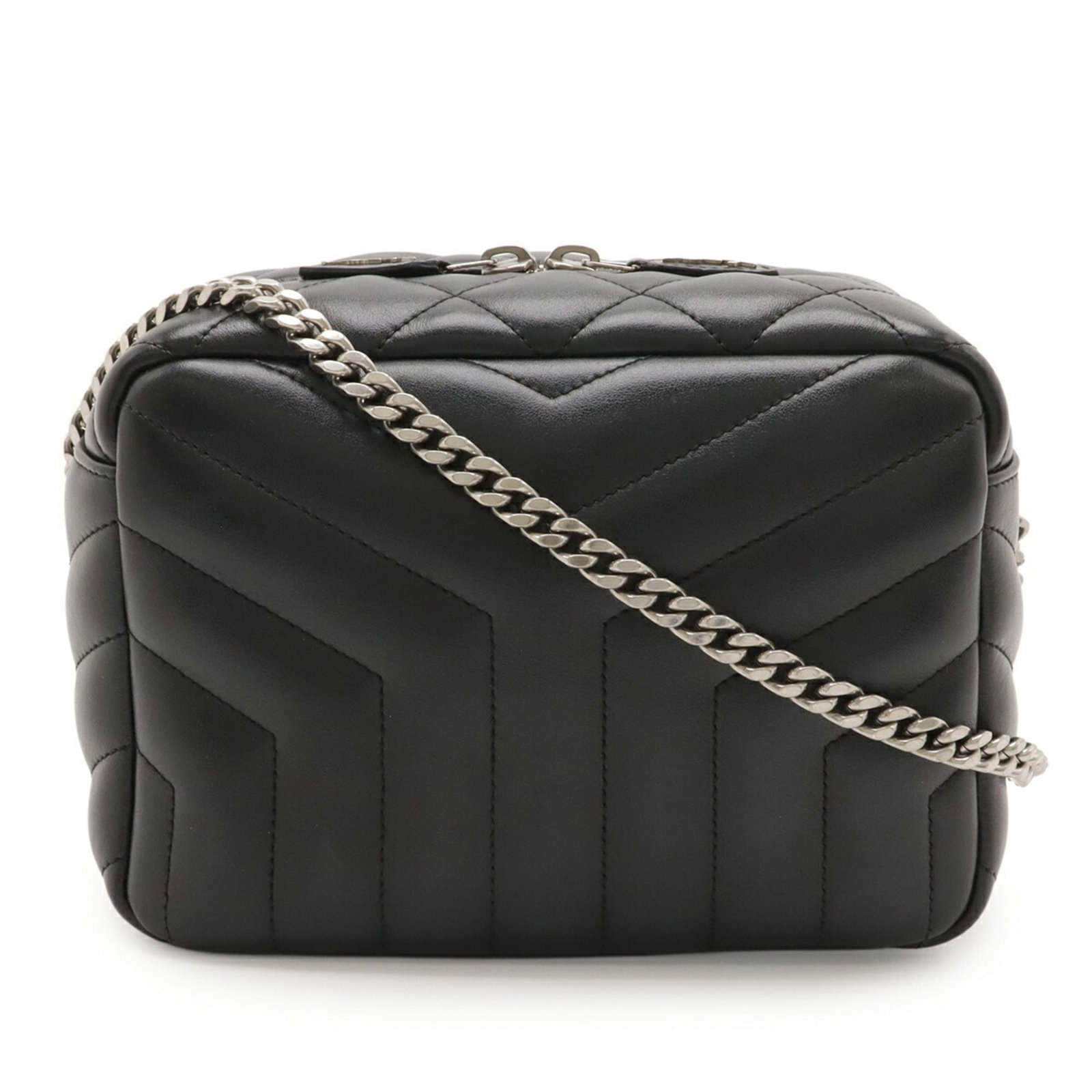 Yves Saint Laurent Shoulder Bag Leather: Yves Saint Laurent Shoulder Bag Leather This black leather shoulder bag from Yves Saint Laurent boasts a sleek design with clean lines and a classic silhouette. With its durable construction and timel