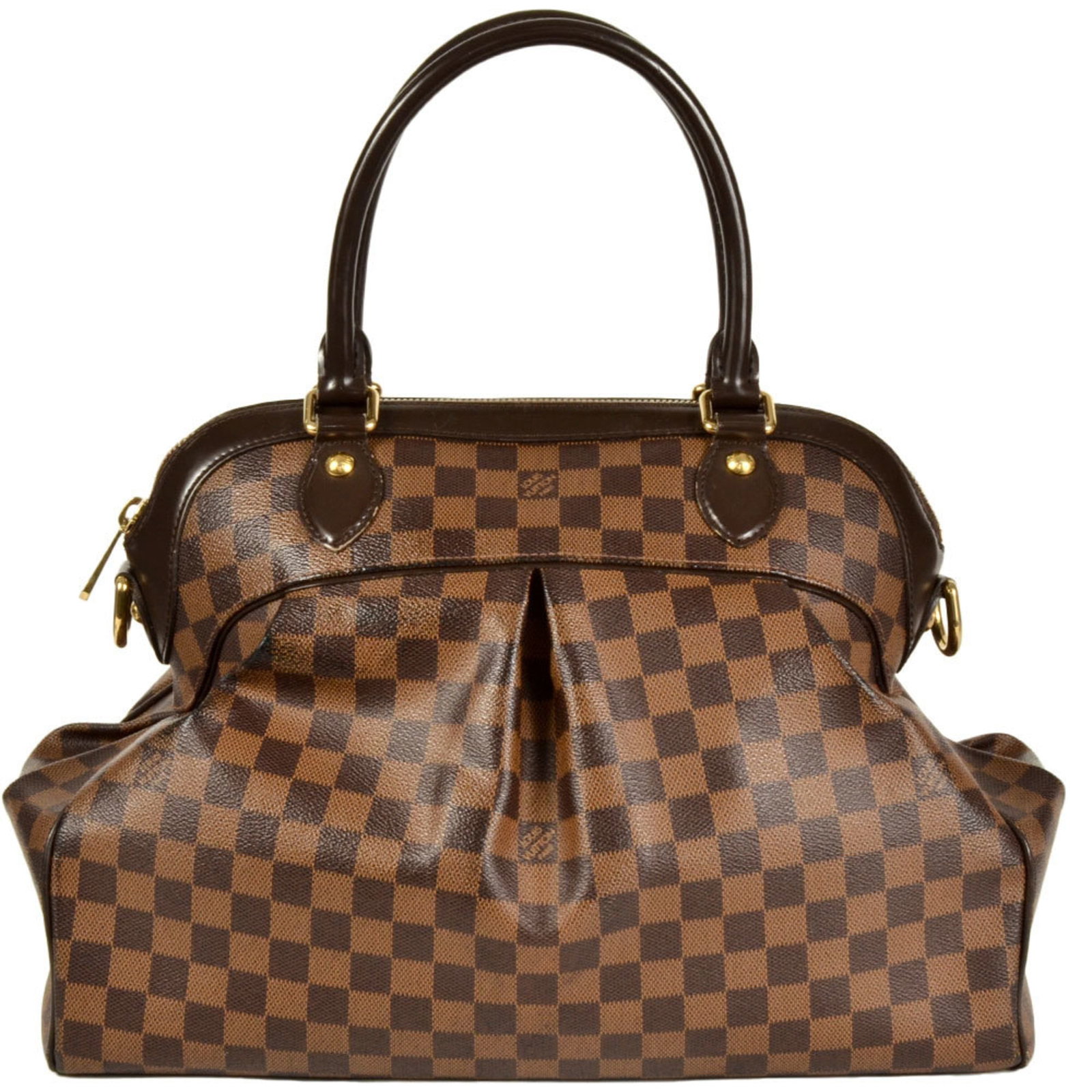 Louis Vuitton Handbag Damier Canvas: Louis Vuitton Handbag Damier Canvas Damier canvas pattern adds visual interest to this pre-owned Louis Vuitton handbag. The Ebene color provides a timeless and sophisticated look, while minor