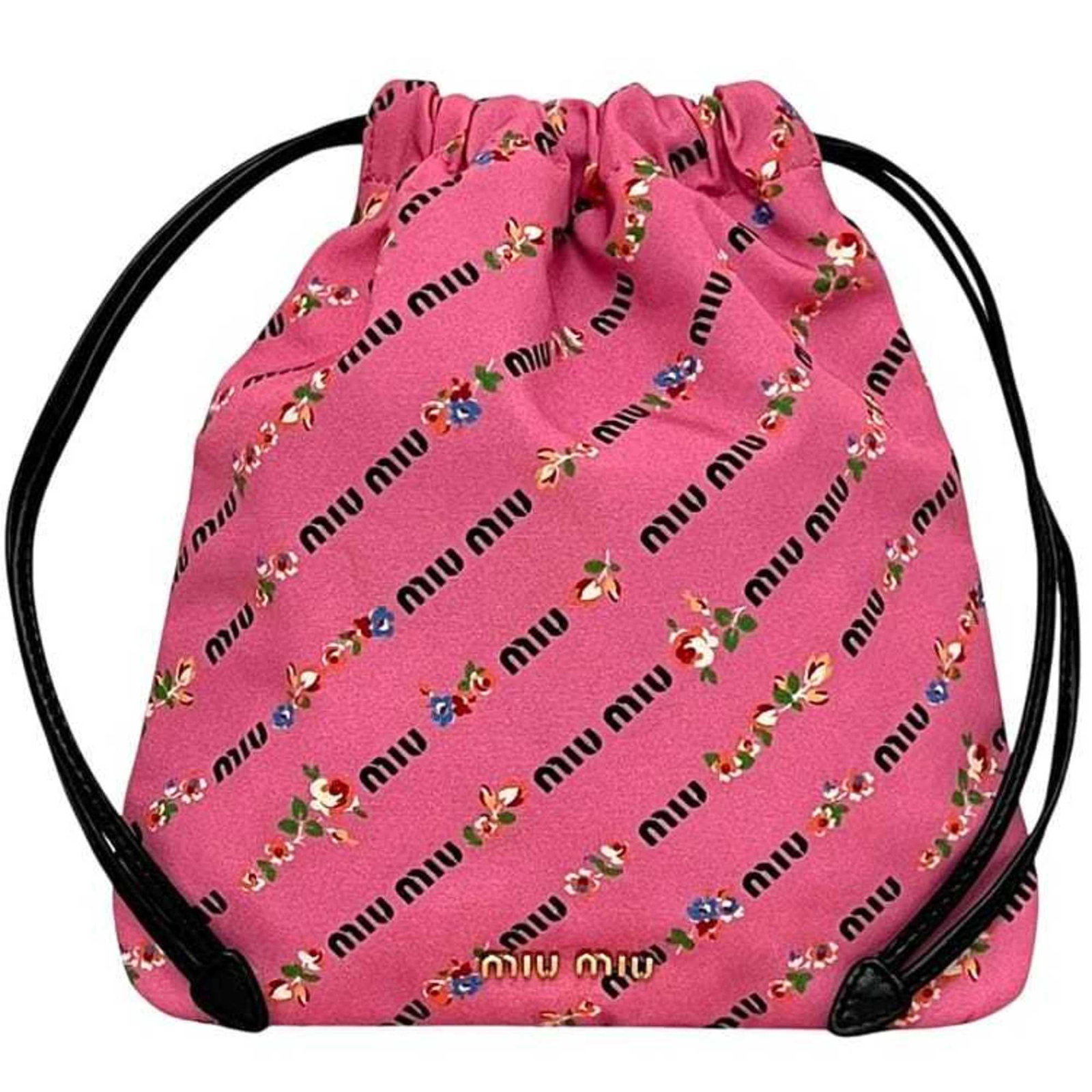 Miu Miu Pouch Nylon: Miu Miu Pouch Nylon The Miu Miu Pouch Nylon in pink is a stylish and versatile accessory. Made from durable nylon, this pouch features a classic design with a few subtle signs of wear, adding to its