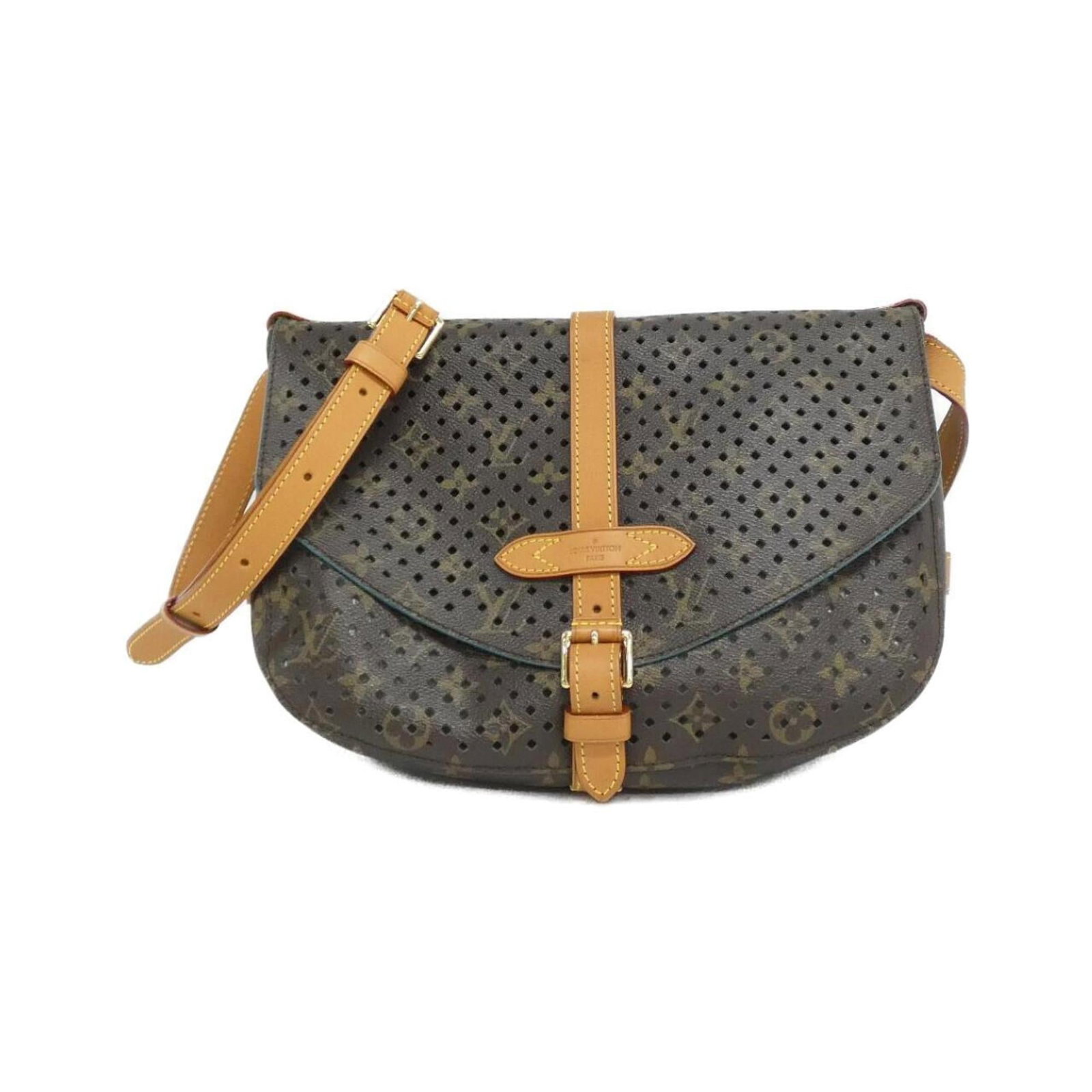 Louis Vuitton Shoulder Bag Coated Canvas: Louis Vuitton Shoulder Bag Coated Canvas The Louis Vuitton Shoulder Bag Coated Canvas boasts a timeless design with its classic gold hardware and luxurious coated canvas material. Measuring 23cm x 32c