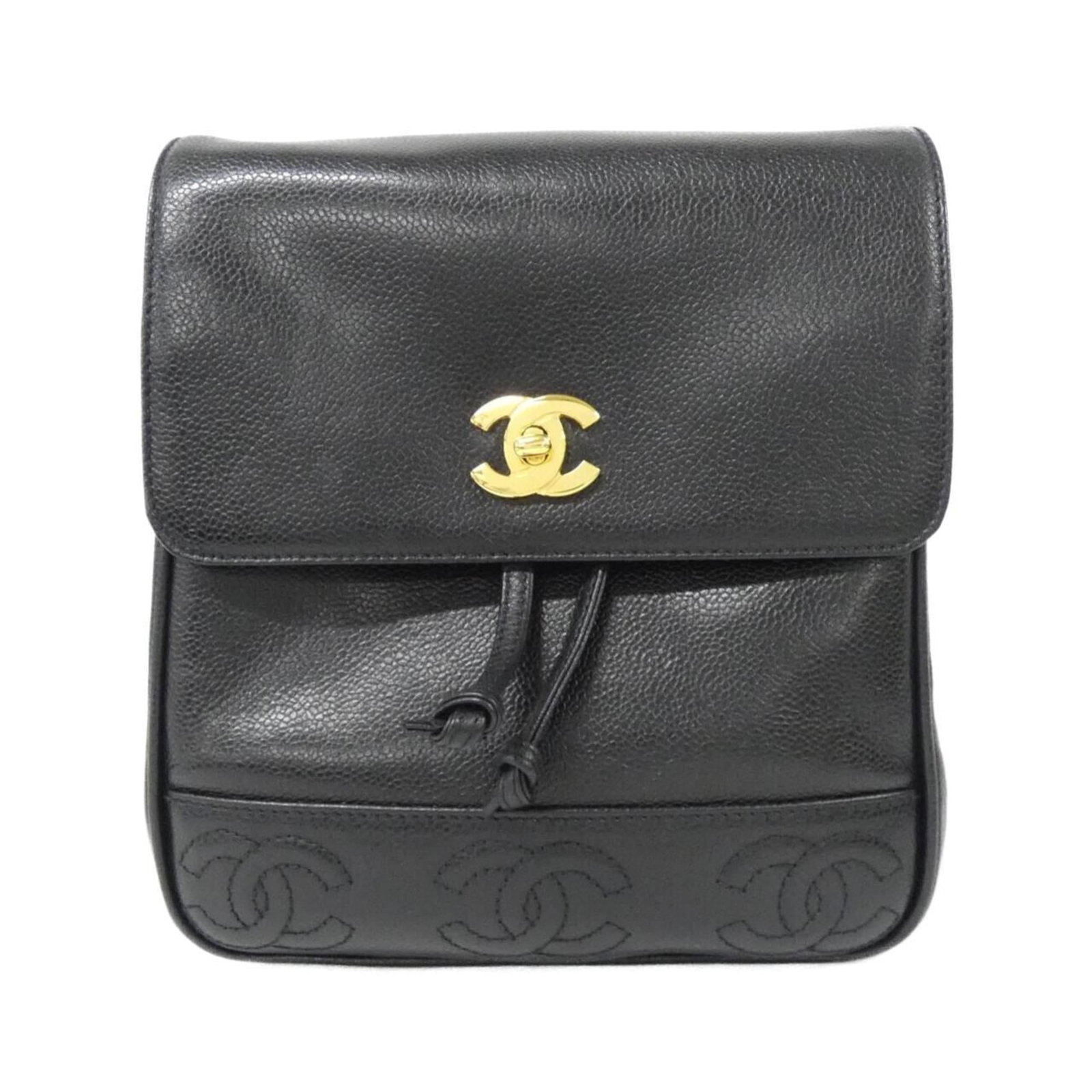 Chanel Backpack Grained Calfskin: Chanel Backpack Grained Calfskin The Chanel Backpack Grained Calfskin is a stylish and timeless piece, featuring a classic design with a rich black color. Made from high-quality grained calfskin, this