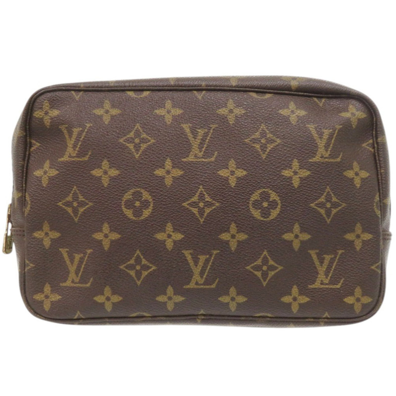Louis Vuitton Pouch Monogram: Louis Vuitton Pouch Monogram Brown Monogram Louis Vuitton Pouch with Traces of Usage. This used pouch features the iconic monogram pattern and measures 15cm x 23cm x 7cm. It shows signs of wear and te