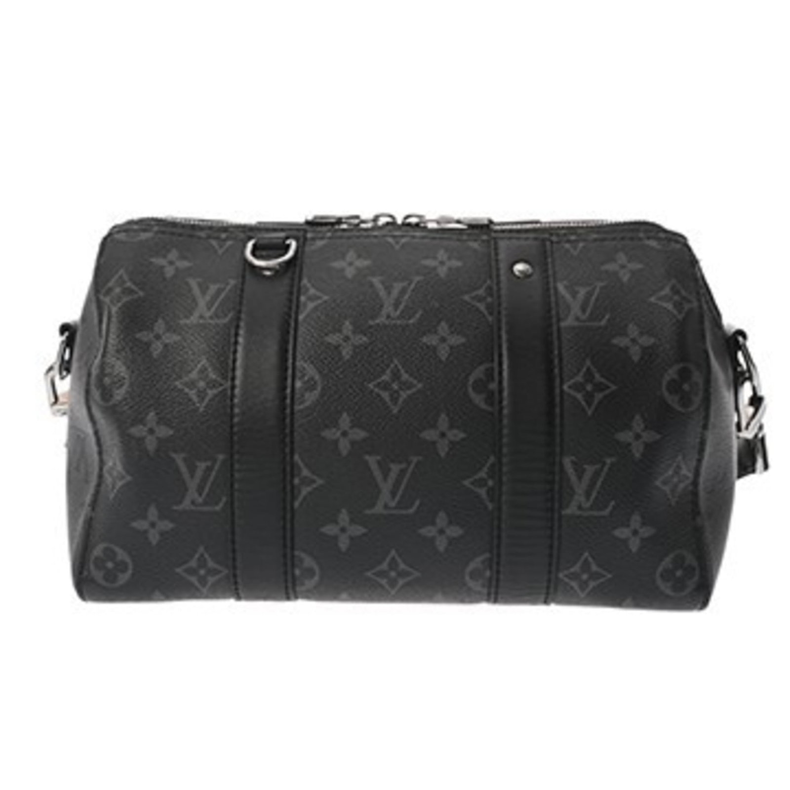 Louis Vuitton Shoulder Bag Monogram Eclipse: Louis Vuitton Shoulder Bag Monogram Eclipse The Louis Vuitton Shoulder Bag Monogram Eclipse in black and gray is a stylish accessory featuring the iconic monogram pattern. With its sleek design and si