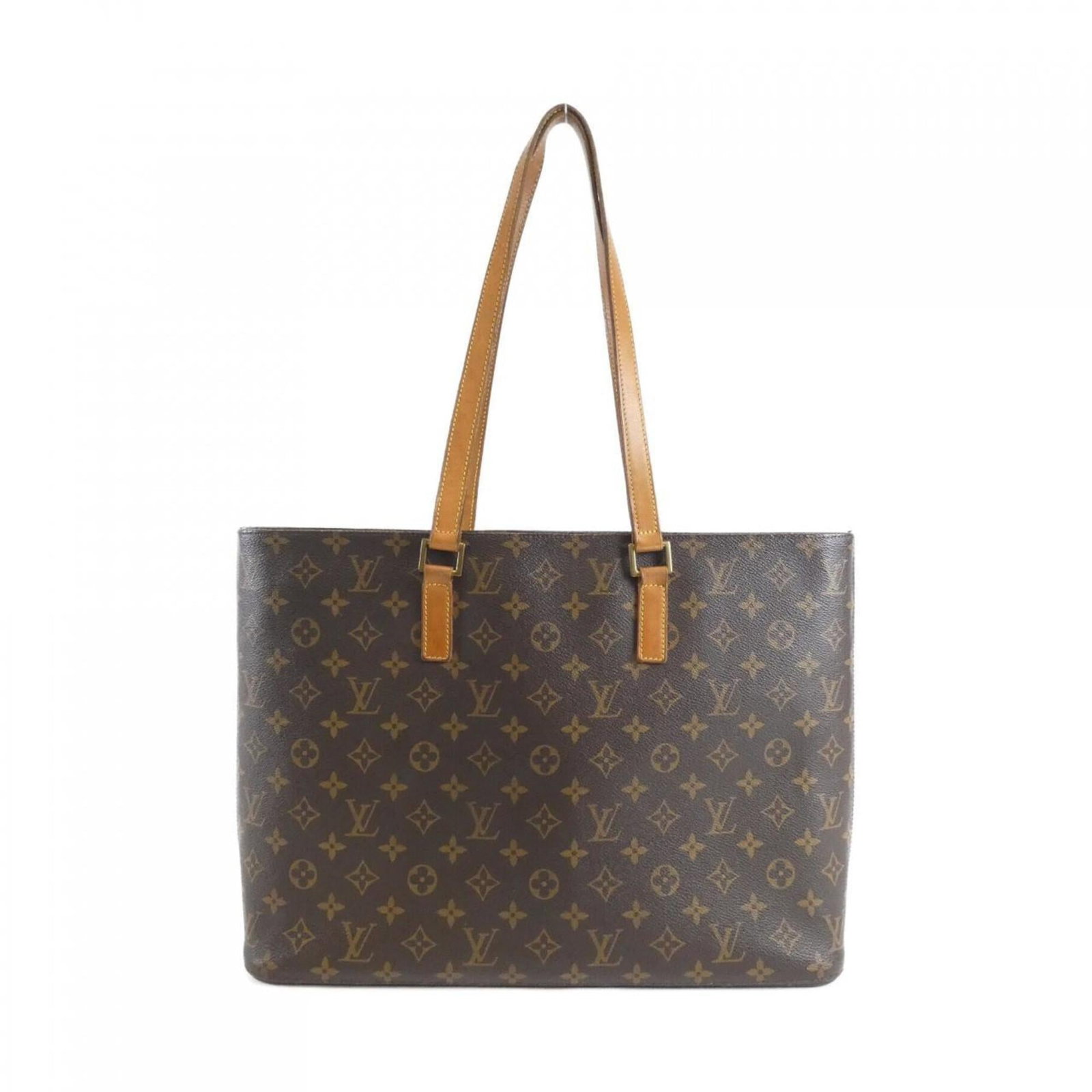 Louis Vuitton Handbag Coated Canvas: Louis Vuitton Handbag Coated Canvas This Louis Vuitton handbag features a classic brown coated canvas design, with a timeless size and shape that exudes elegance. The bag has been used and shows