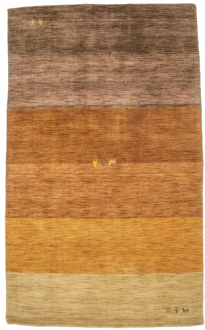 Multicolor striped oriental rug hand loomed modern carpet: Multicolor striped oriental rug hand loomed modern carpet The multicolor striped oriental rug boasts an eye-catching design with its vibrant browns and unique modern pattern. Made from high-quality wo