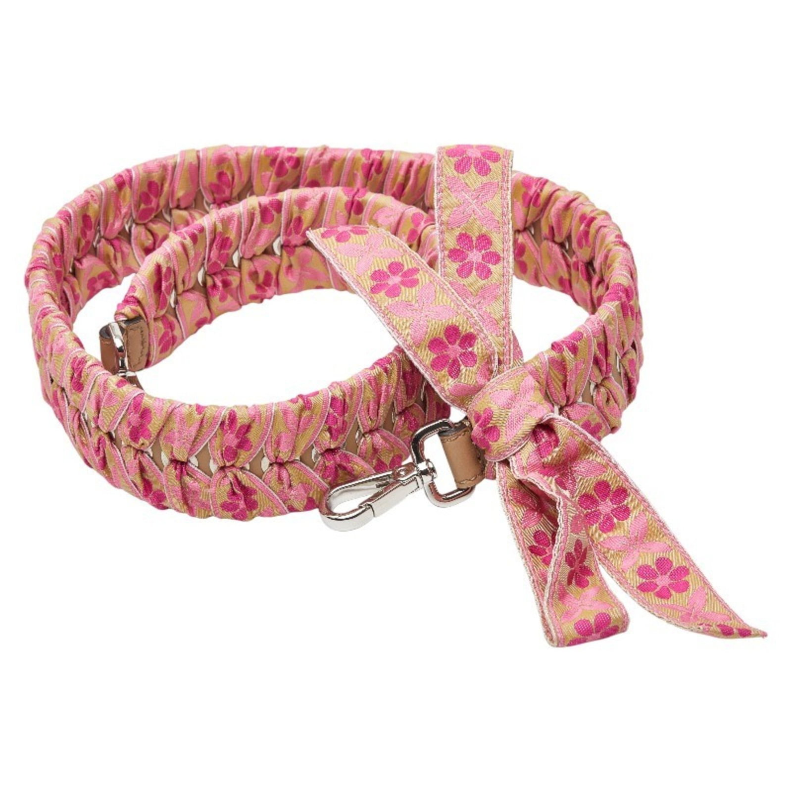 Fendi Strap Nylon: Fendi Strap Nylon Used Fendi Strap Nylon in very good condition. The multi-color, pink strap features a few traces of usage and some minor scratches/dirt, adding to its worn-in look. Its nylon materia