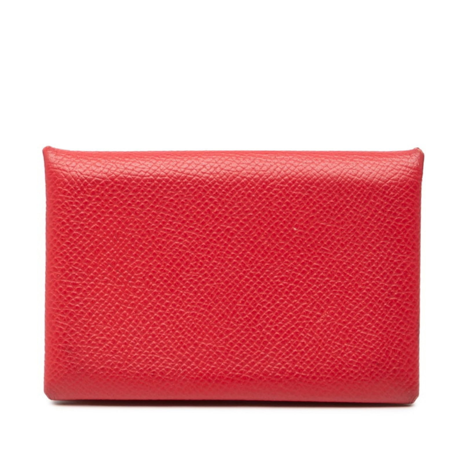 Hermes Card Case Epsom Leather: Hermes Card Case Epsom Leather Red Epsom Leather Card Case from Hermes. This used card case features traces of usage and minor scratches/dirt, showcasing its worn-in character. Made from high-quality 