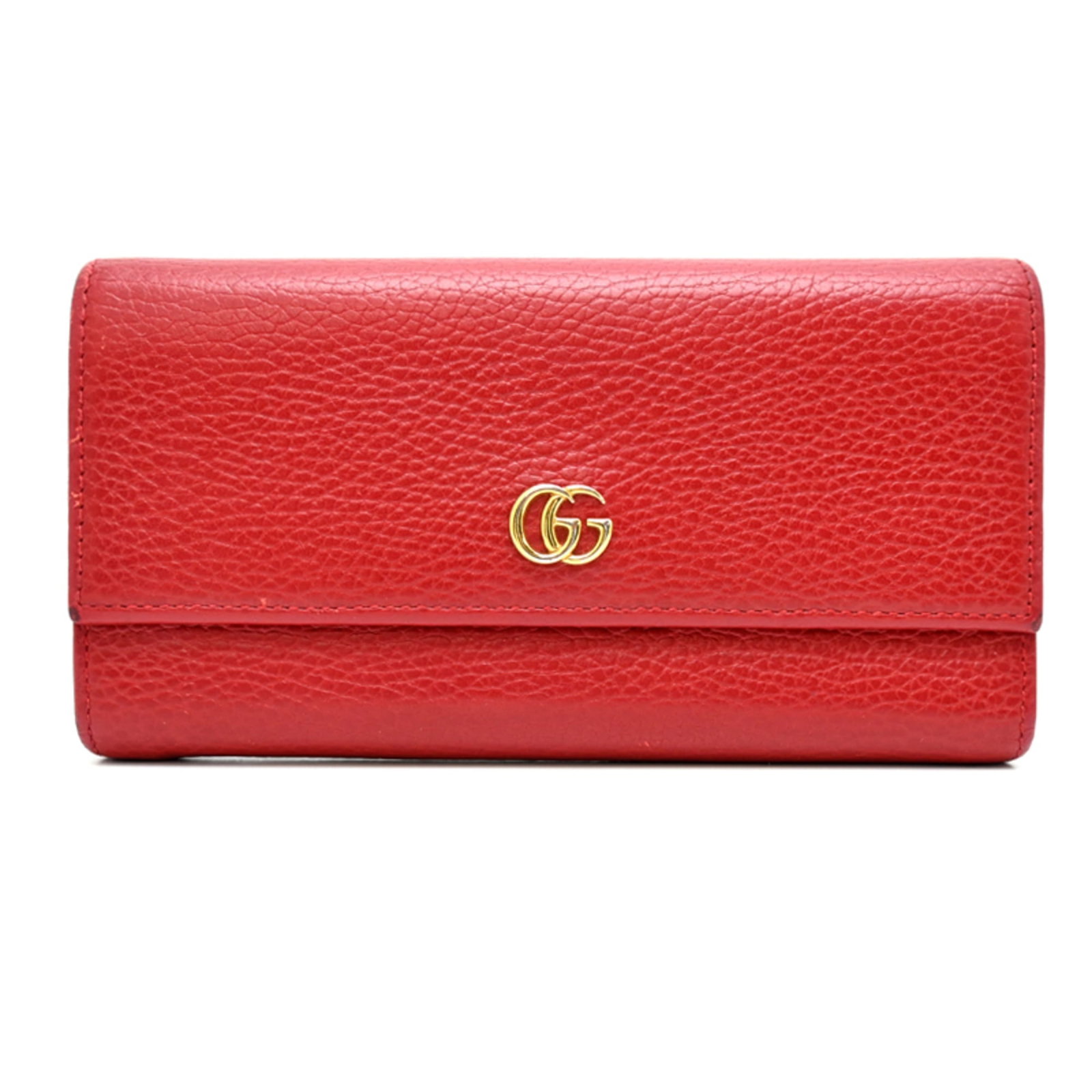 Gucci Long Wallet (Bi-Fold) Leather: Gucci Long Wallet (Bi-Fold) Leather The Gucci Long Wallet (Bi-Fold) Leather features a bold red color and classic bi-fold design. With its durable leather material and spacious interior, this wallet i
