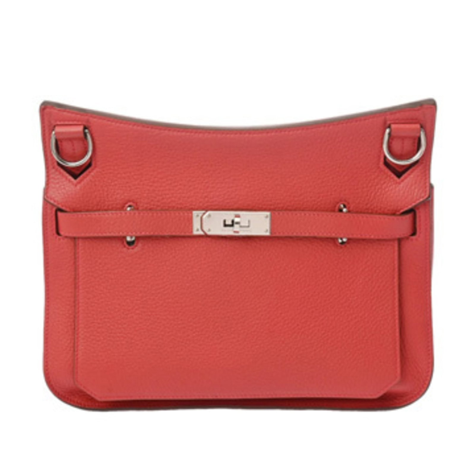 Hermes Shoulder Bag Taurillon Clemence Leather: Hermes Shoulder Bag Taurillon Clemence Leather Taurillon Clemence Leather in Bougainvillier color adds a touch of elegance to this classic Hermes shoulder bag. With its silver hardware and timeless