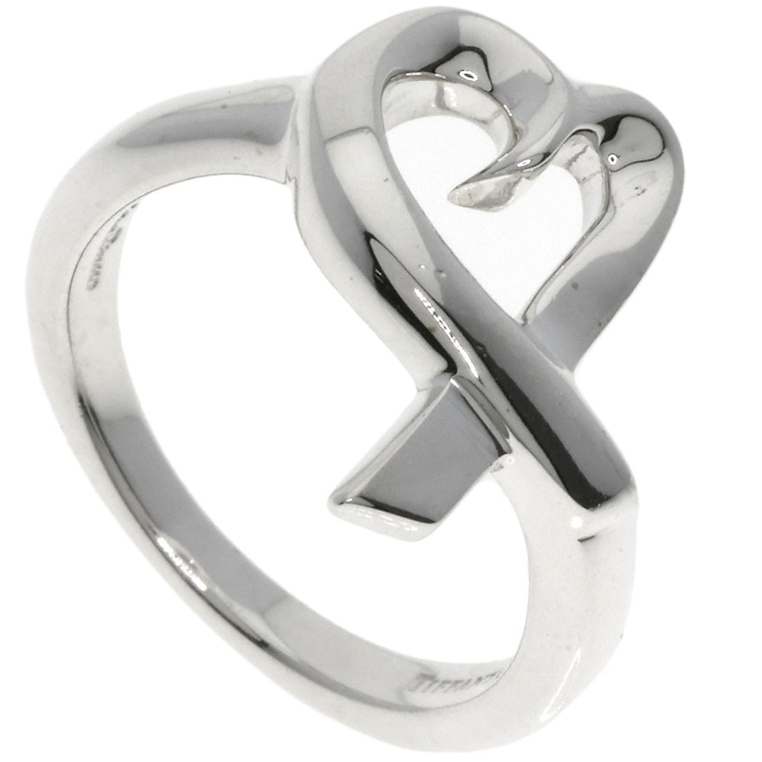 Loving heart ring silver from Tiffany&Co.: Loving heart ring silver from Tiffany&Co. Loving heart ring from Tiffany&Co. features a sleek silver design with no main stone. This stylish ring comes in size 5(US) and showcases the brand's classic