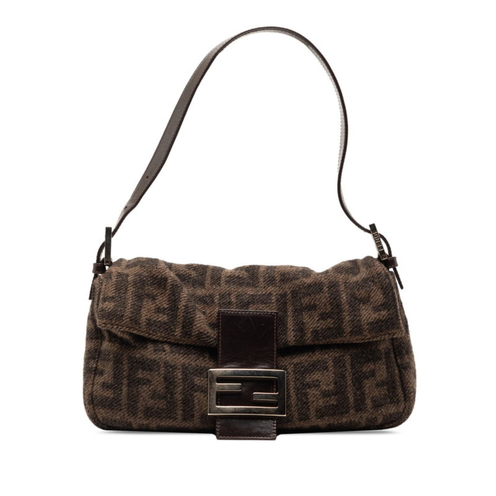 Fendi Handbag Wool Leather (1 of 7)