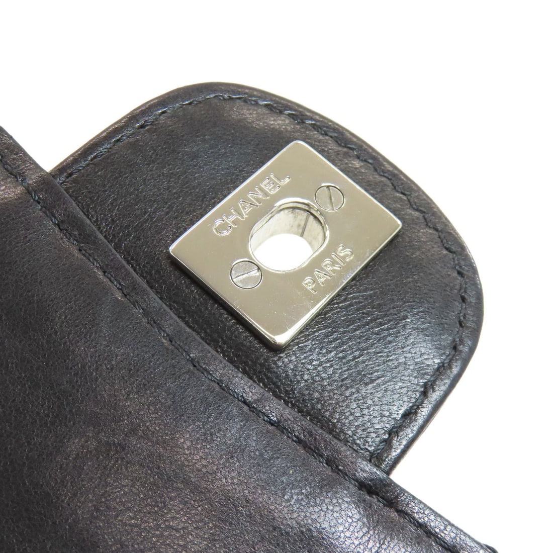 Chainshoulder silver lambskin bag - 16