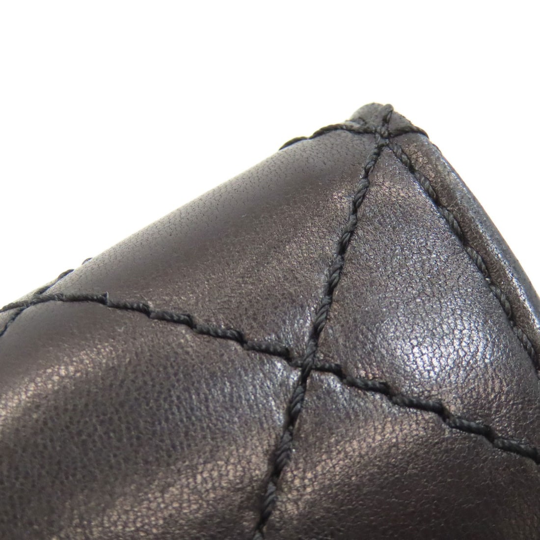 Chainshoulder silver lambskin bag - 17