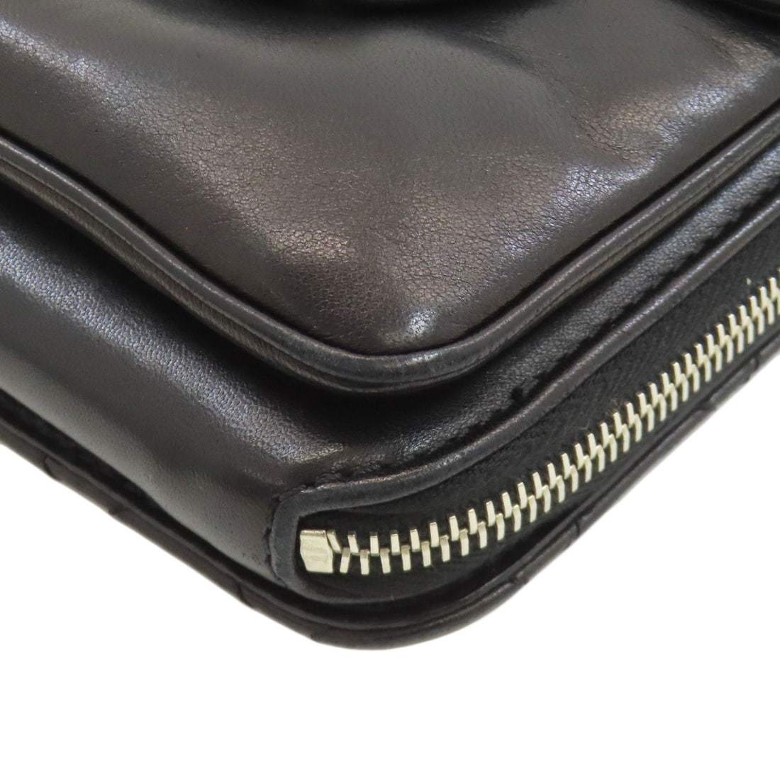 Chainshoulder silver lambskin bag - 20