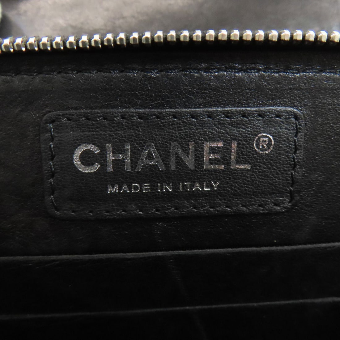 Chainshoulder silver lambskin bag - 6