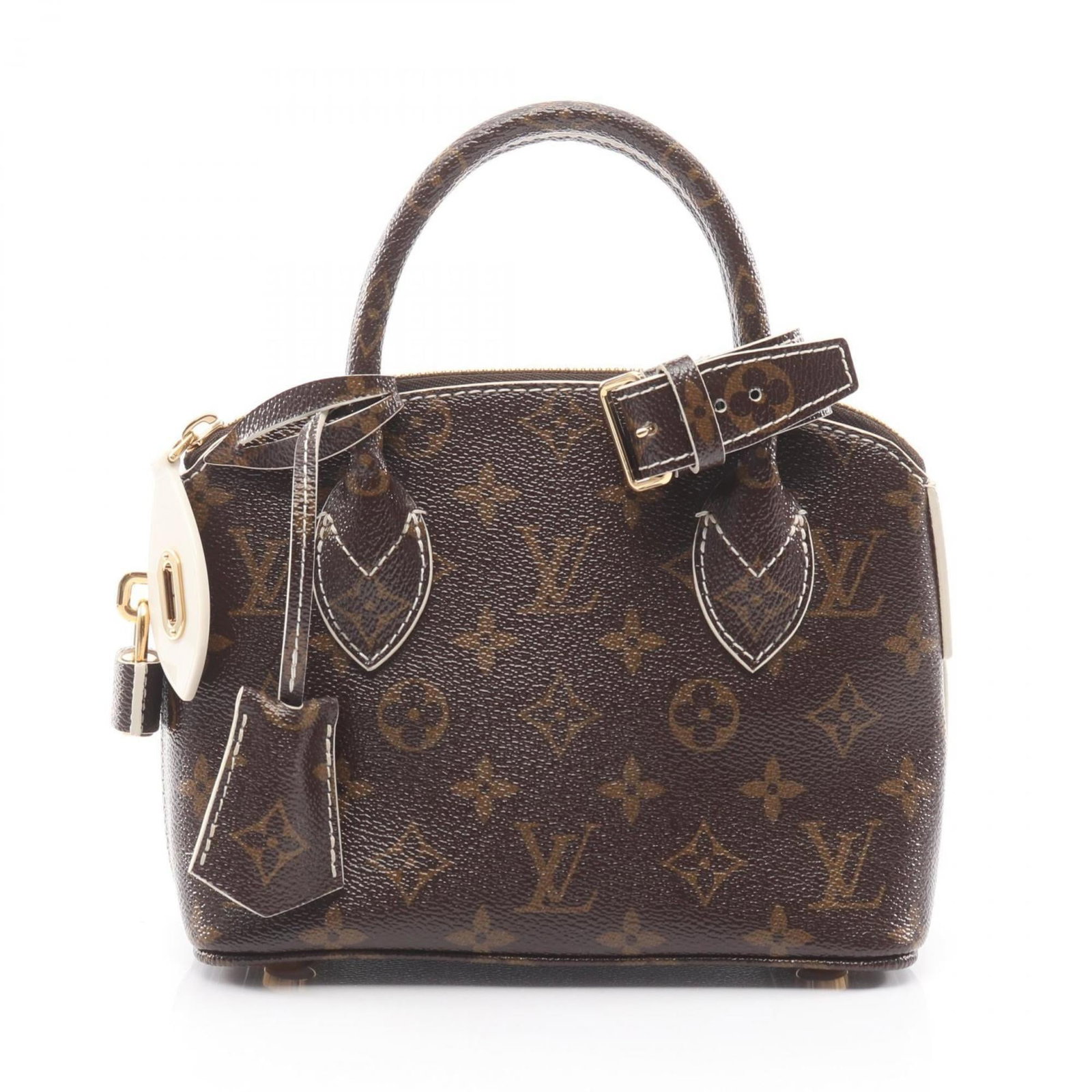 Louis Vuitton Handbag Coated Canvas: Louis Vuitton Handbag Coated Canvas Coated canvas construction provides durability and style. The brown color offers a timeless, versatile look. A few traces of usage are present, with some minor