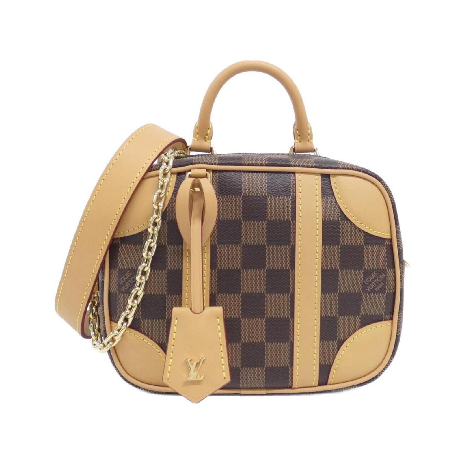 Louis Vuitton Shoulder Bag Coated Canvas: Louis Vuitton Shoulder Bag Coated Canvas The Louis Vuitton Shoulder Bag Coated Canvas features a timeless design with a classic brown color. With its durable coated canvas material and spacious interi