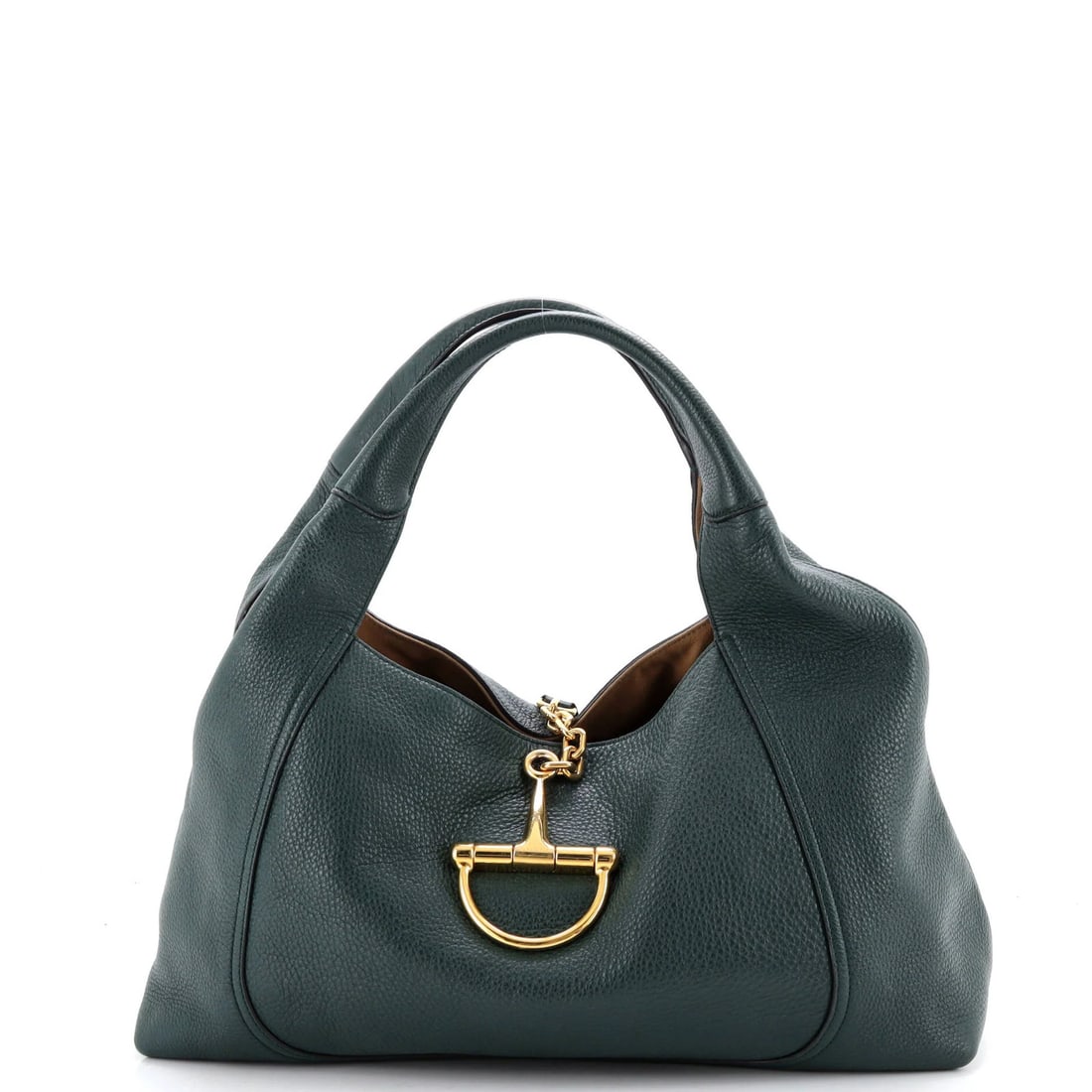 Soft leather hobo max: Soft leather hobo max Softbit Hobo Leather Maxi in Green features a spacious interior with microfiber lining and gold hardware. The exterior boasts a durable green leather exterior with notable wear a