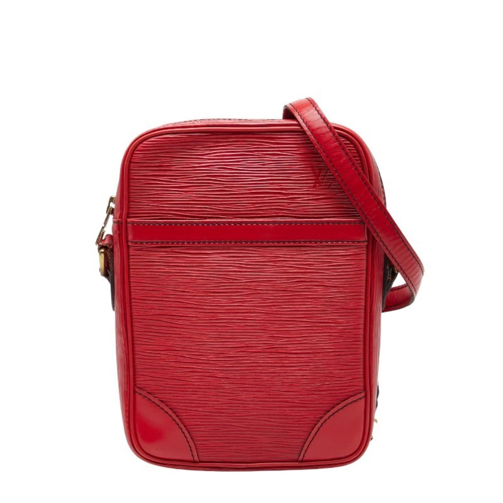 Louis Vuitton Shoulder Bag Leather: Louis Vuitton Shoulder Bag Leather This Louis Vuitton shoulder bag features high-quality leather in Castilian Red and has a classic design. With its durable construction and timeless style, this bag r