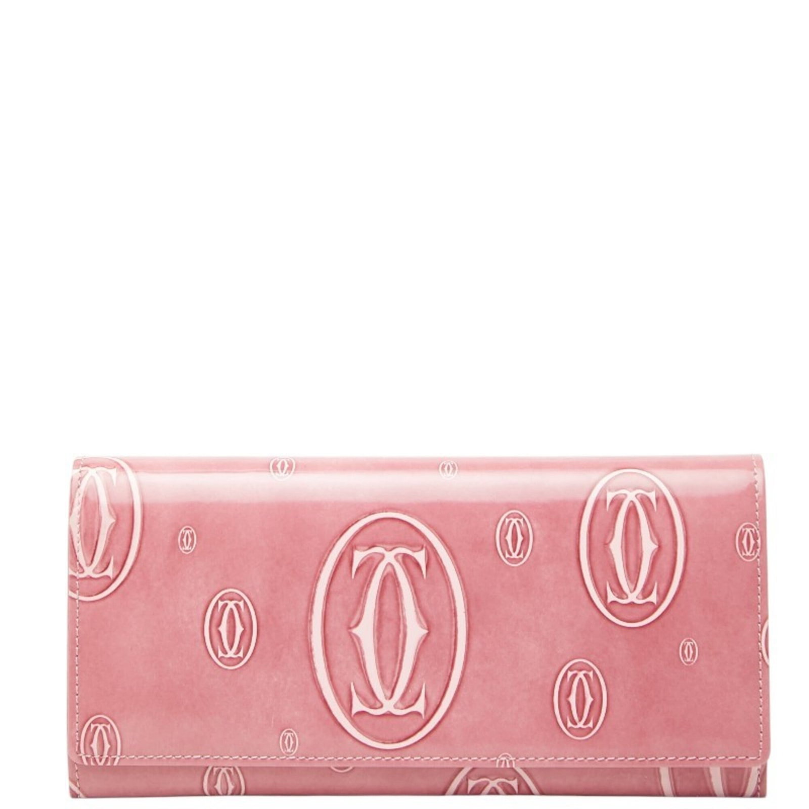 Cartier Long Wallet (Bi-Fold) Leather: Cartier Long Wallet (Bi-Fold) Leather The Cartier Long Wallet (Bi-Fold) Leather features elegant enamel accents and premium leather construction. This bi-fold wallet measures 10.5cm x 19.5cm x 2.5cm