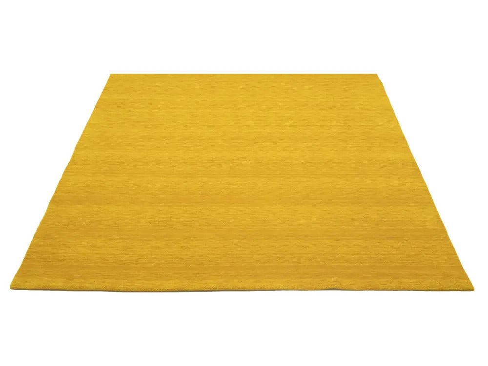 Solid Design Oval Hand Loomed Wool Rug - 3