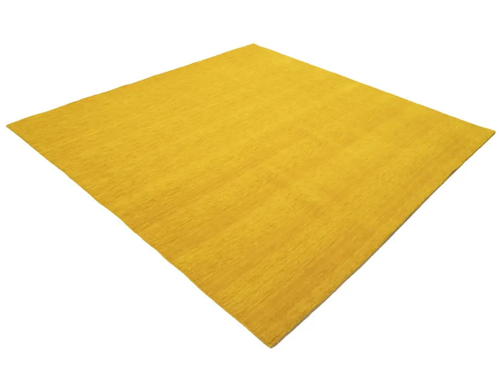 Solid Design Oval Hand Loomed Wool Rug - 4