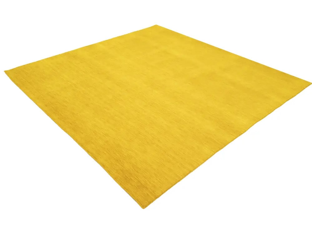 Solid Design Oval Hand Loomed Wool Rug - 5