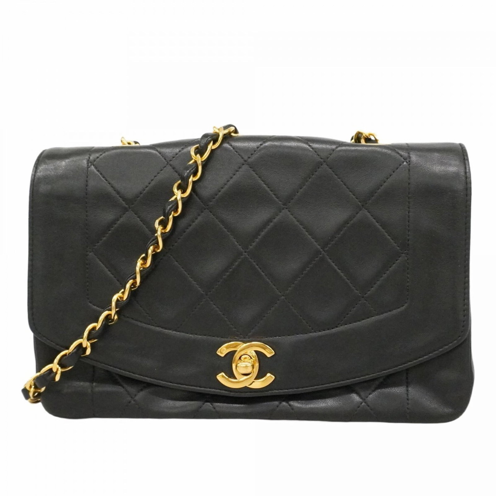 Chanel Shoulder Bag Leather: Chanel Shoulder Bag Leather This black Chanel shoulder bag features lambskin leather and gold hardware, showcasing classic Chanel style. With its compact size and timeless design, it's perfect for eve