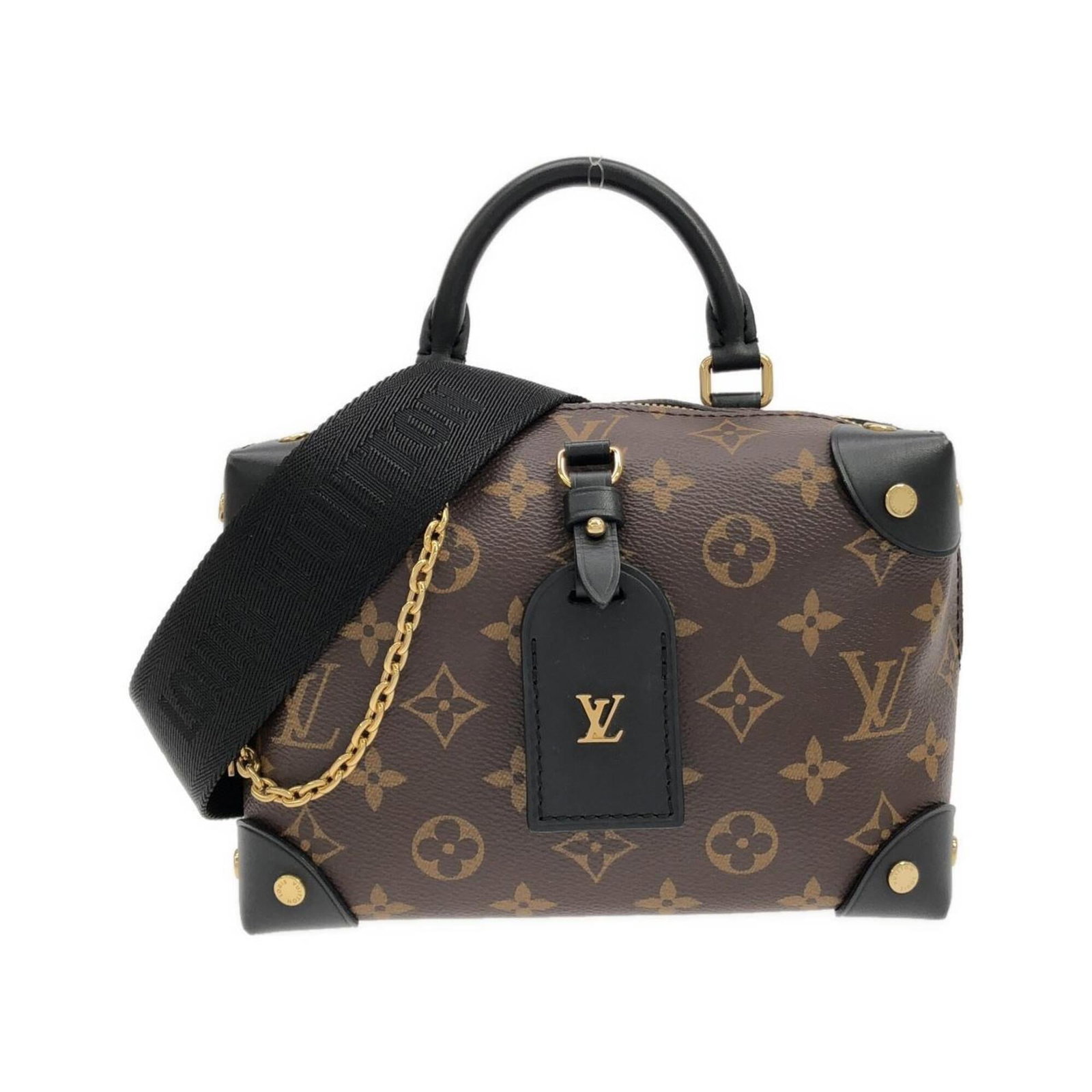 Louis Vuitton Handbag Coated Canvas: Louis Vuitton Handbag Coated Canvas The Louis Vuitton Handbag Coated Canvas is a stylish and versatile accessory in black with gold hardware. Measuring 14cm x 20cm x 8cm, this bag features a coated ca
