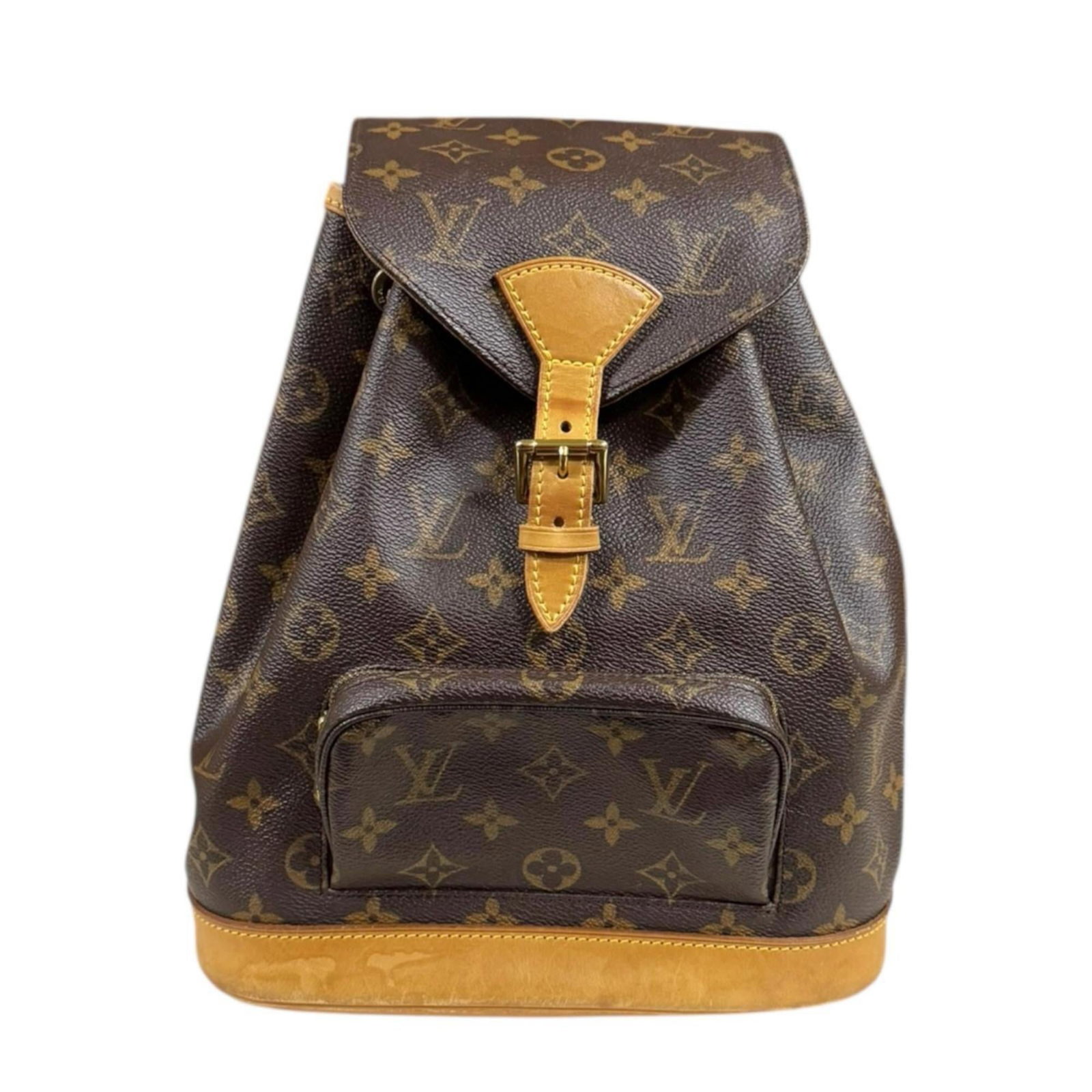 Louis Vuitton Backpack Monogram: Louis Vuitton Backpack Monogram Brown Louis Vuitton Backpack with Monogram Pattern. This used backpack features a classic monogram design and has a size of 29cm x 25cm x 12cm. It shows signs of usage