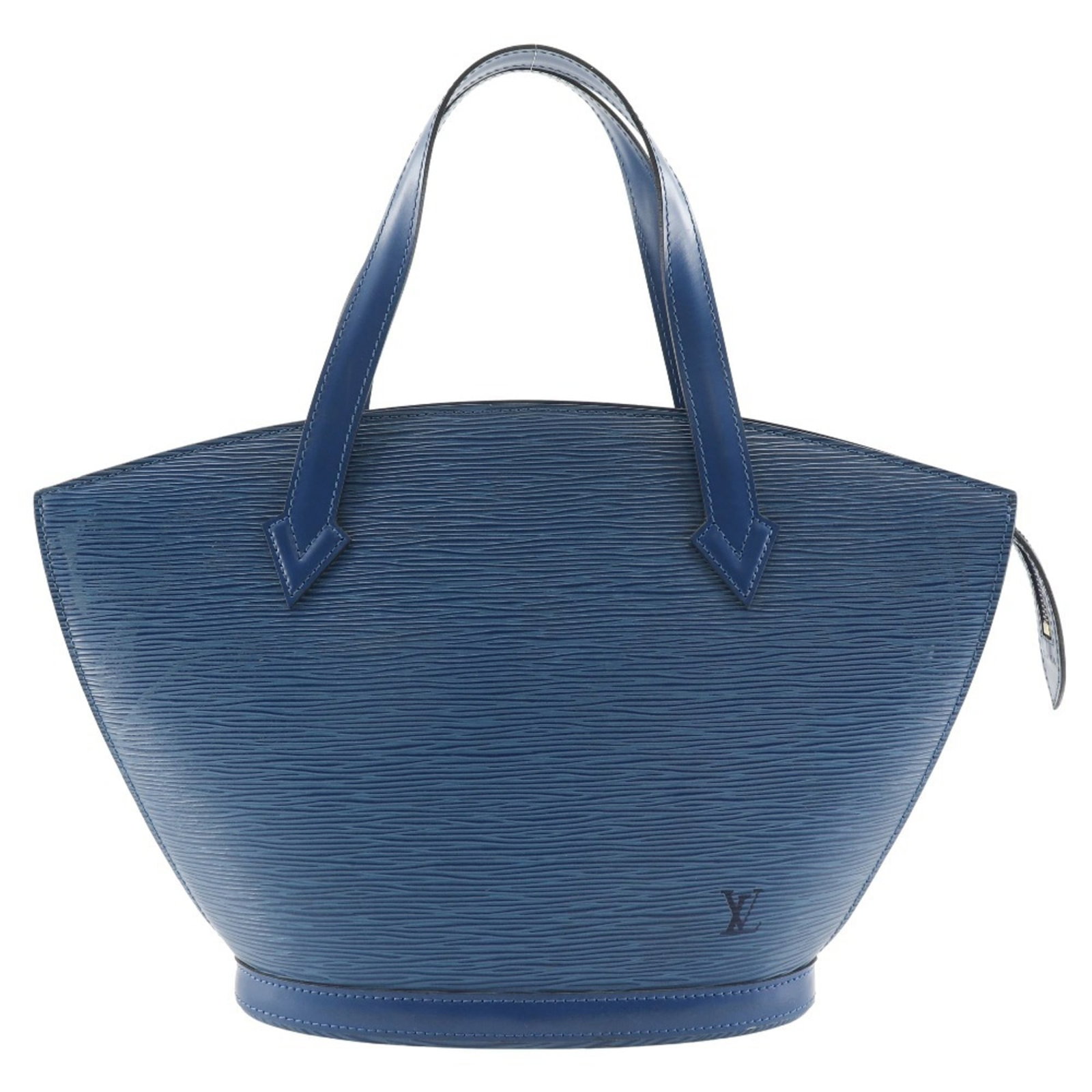 Louis Vuitton Handbag Epi Leather: Louis Vuitton Handbag Epi Leather The Louis Vuitton Epi Leather handbag boasts a stunning Toledo Blue hue and sleek design. With its sturdy zipper closure and comfortable handle drop, this versatile b