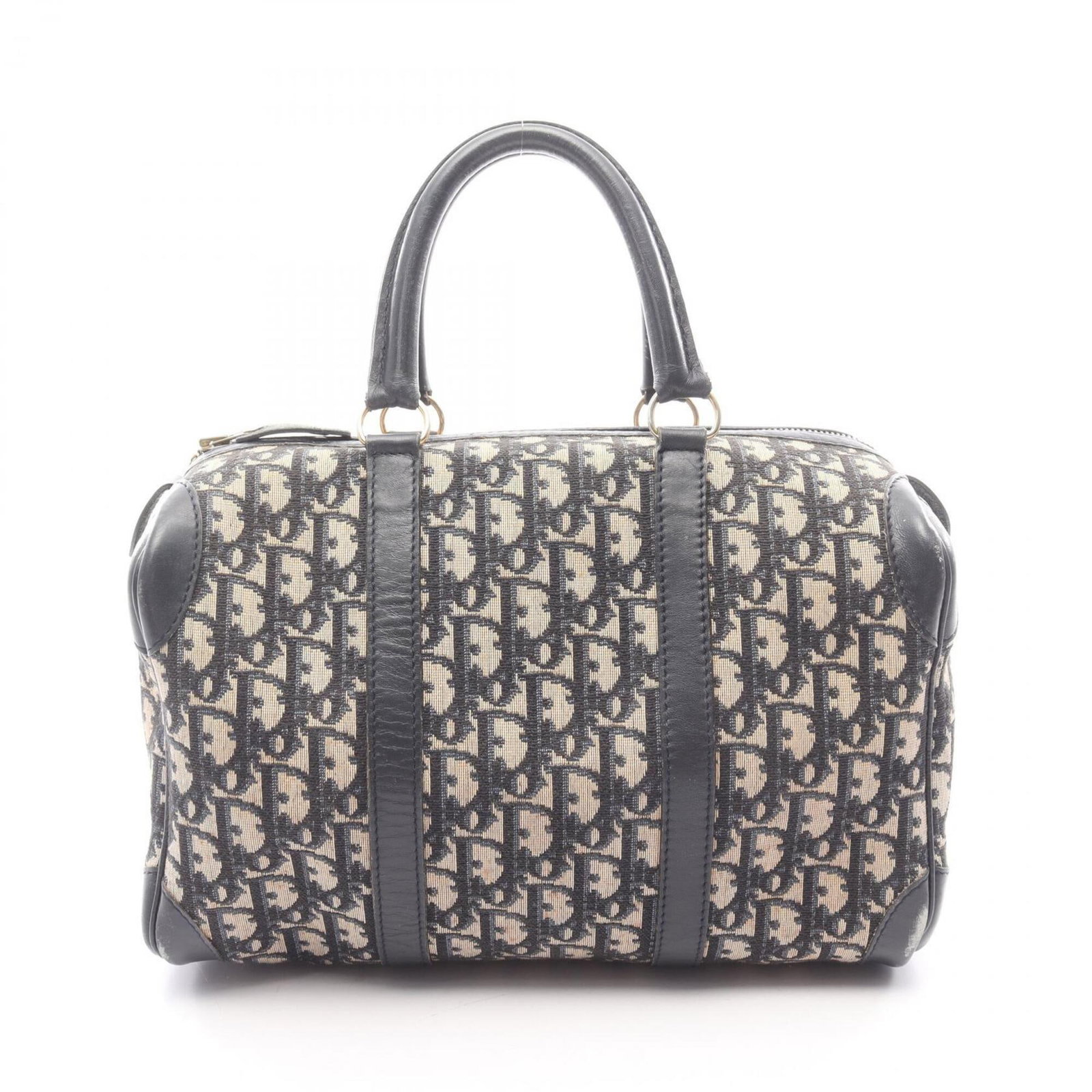 Christian Dior Handbag Canvas Leather: Christian Dior Handbag Canvas Leather Canvas and leather come together in this classic Christian Dior handbag, featuring a timeless beige and navy color combination. The bag's 21cm x 30cm x 15cm dimen