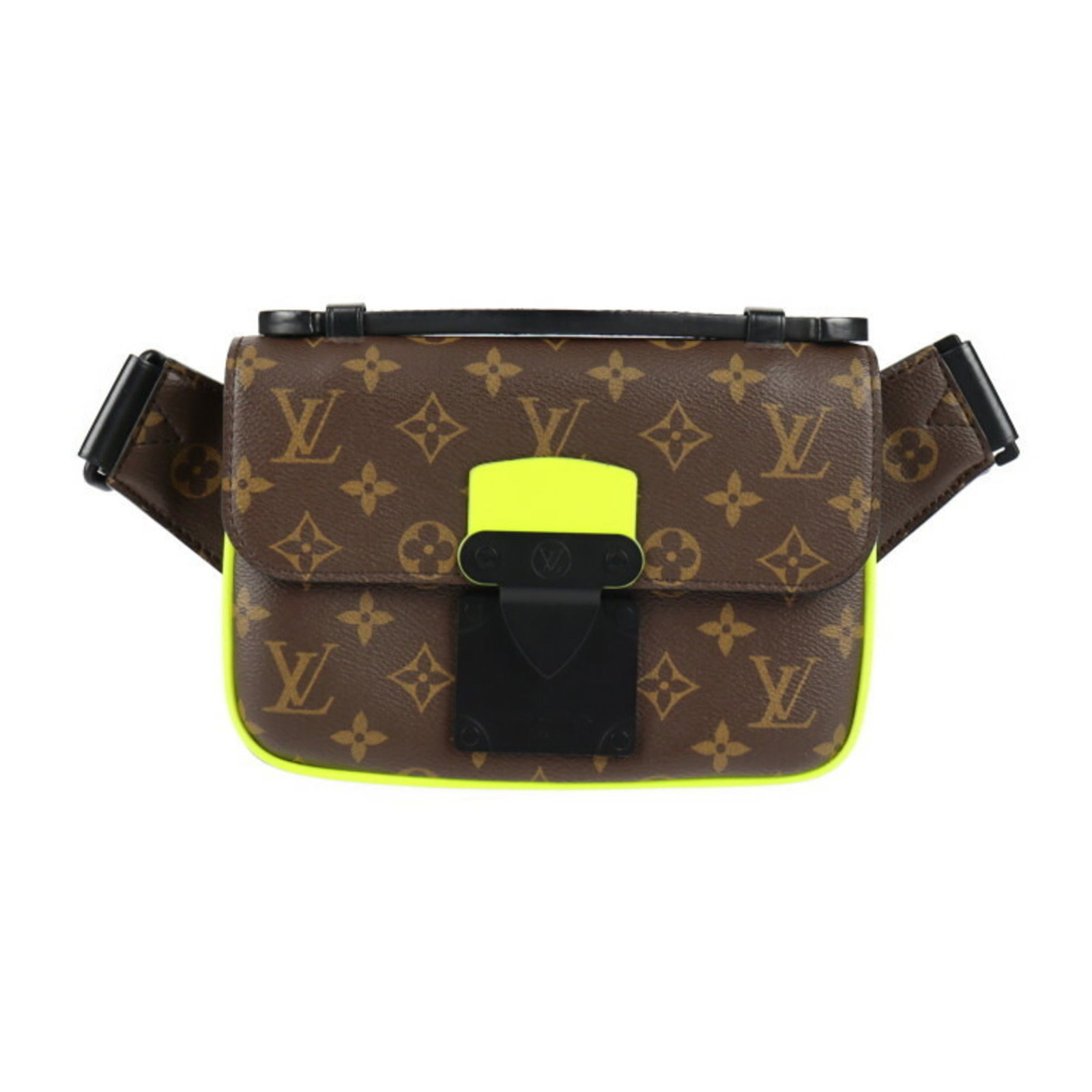 Louis Vuitton Fanny Pack Pouch Monogram: Louis Vuitton Fanny Pack Pouch Monogram This Louis Vuitton Fanny Pack Pouch Monogram features the iconic brand's signature monogram pattern in black, brown, and yellow. Made from high-quality