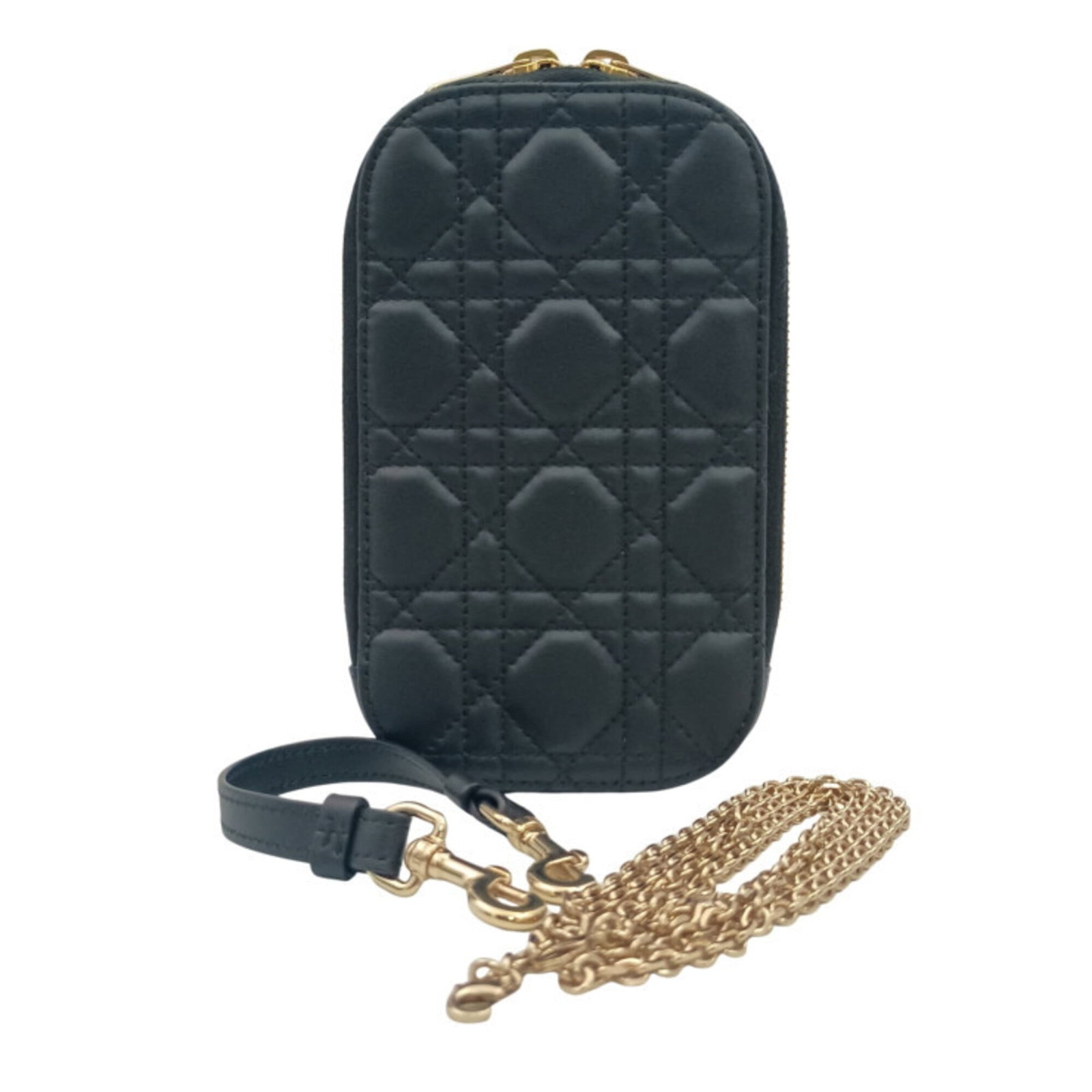 Christian Dior Pochette Shoulder Bag Leather: Christian Dior Pochette Shoulder Bag Leather The Christian Dior Pochette Shoulder Bag Leather is a sleek and sophisticated accessory. Made from high-quality leather in a classic black hue, this pochet