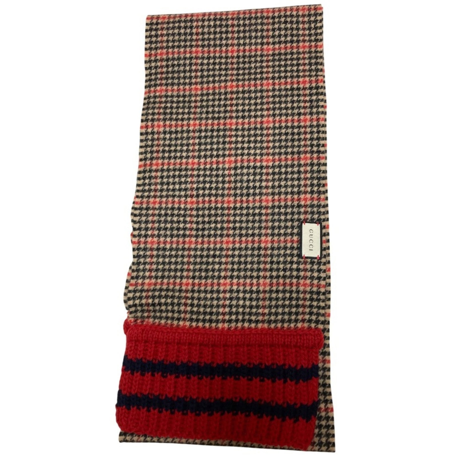 Gucci Stole: Gucci Stole This Gucci stole boasts a sleek design with multiple color options, including beige, black, multi-color, navy, and red. Its dimensions measure 2.04m x 21.5cm, making it a statement piece f