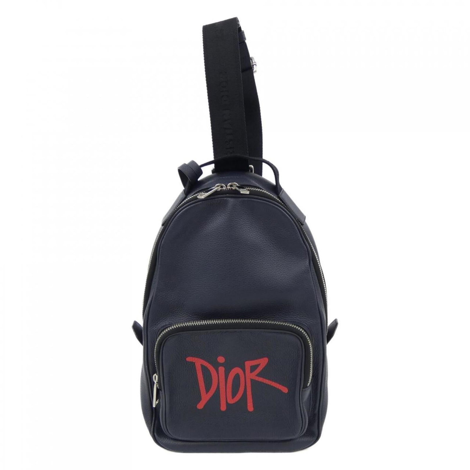 Christian Dior Handbag: Christian Dior Handbag Navy Christian Dior handbag with classic design and timeless elegance. Measuring 34cm x 25.5cm x 9.5cm, this used handbag has traces of usage and minor damages/dirt, still in
