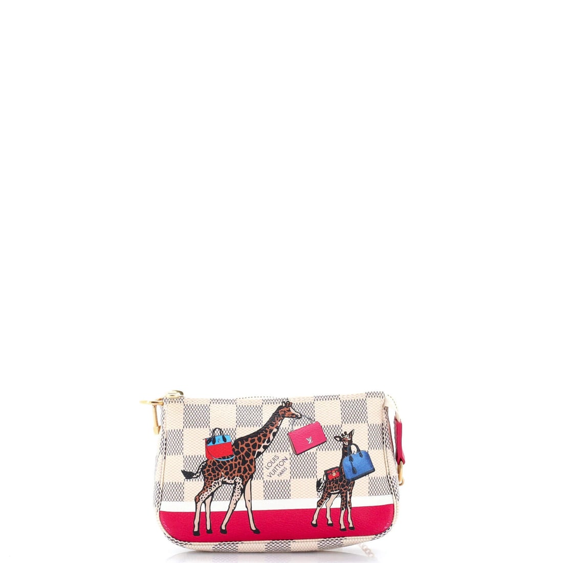 Damier Mini Louis Vuitton Pochette Accessoires Limited Edition: Damier Mini Louis Vuitton Pochette Accessoires Limited Edition The Damier Mini Louis Vuitton Pochette Accessoires Limited Edition is a stylish and compact clutch featuring a canvas-coated exterior in 