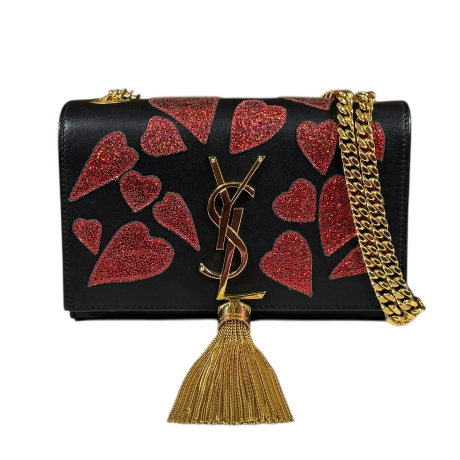 Saint Laurent Shoulder Bag Leather: Saint Laurent Shoulder Bag Leather This Saint Laurent shoulder bag features high-quality black leather with subtle scratches and dirt marks, giving it a well-worn look. Made from durable leather, its