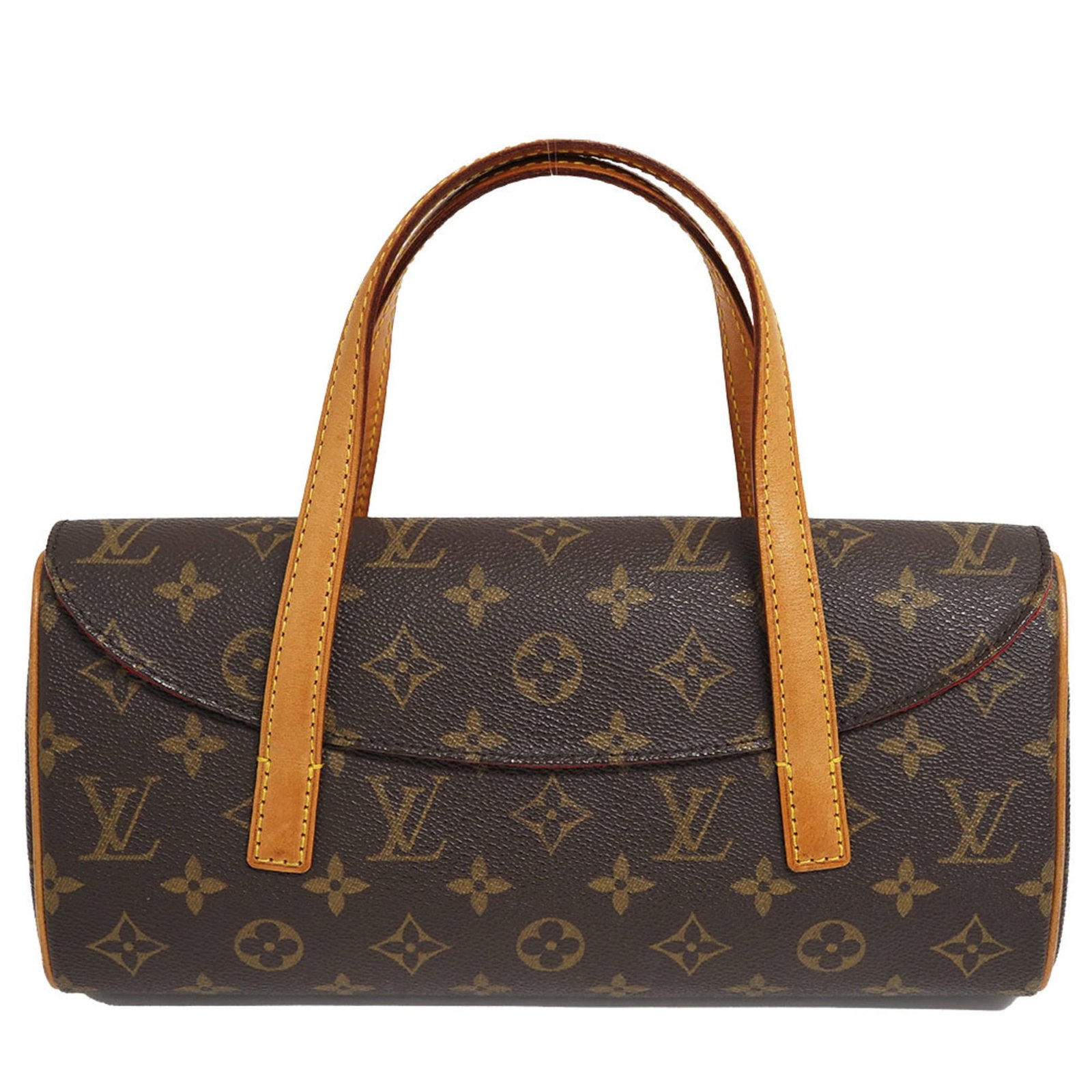 Louis Vuitton Handbag Monogram: Louis Vuitton Handbag Monogram Monogrammed with iconic Louis Vuitton design, this pre-owned handbag boasts a timeless classic look. With its distinctive monogram pattern and sturdy construction, it's 