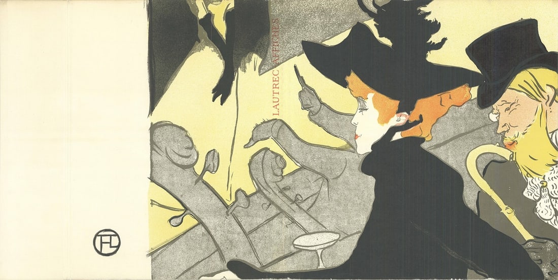 Henri de Toulouse Lautrec affiches lithograph 1961 art nouveau black 29.5x15: Henri de Toulouse Lautrec affiches lithograph 1961 art nouveau black 29.5x15 Toulouse-Lautrec's lithograph from 1961 showcases his Art Nouveau style in striking black tones. Measuring 29.5 x 15