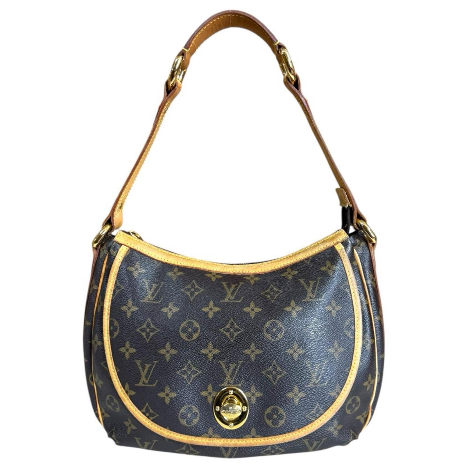 Louis Vuitton Shoulder Bag Monogram: Louis Vuitton Shoulder Bag Monogram This Louis Vuitton Shoulder Bag features the iconic monogram pattern in brown, adding a touch of timeless elegance to any outfit. With its classic design and durabl
